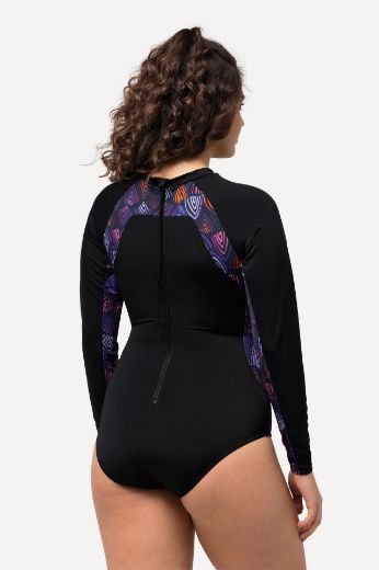 Plus size veliki brojevi Kupaći kostim jednodijelni dugih rukava za punije