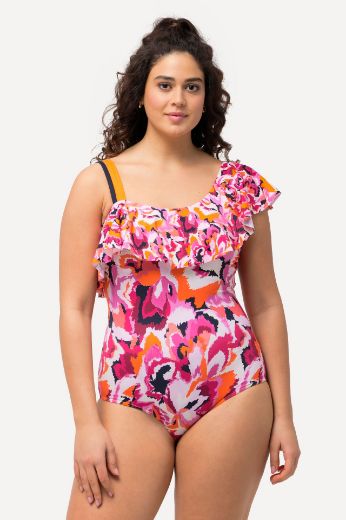 Plus size veliki brojevi Kupaći kostim jednodijelni  s volanom za punije