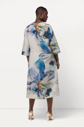 Plus size veliki brojevi Haljina s 3/4 rukavima A kroja za punije