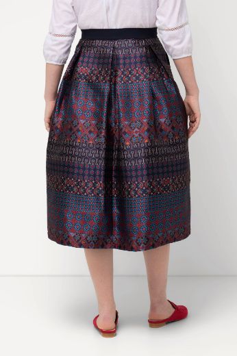 Plus size veliki brojevi Suknja na pruge A kroja za punije