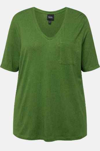 Plus size veliki brojevi Majica kratkih rukava V izreza za punije