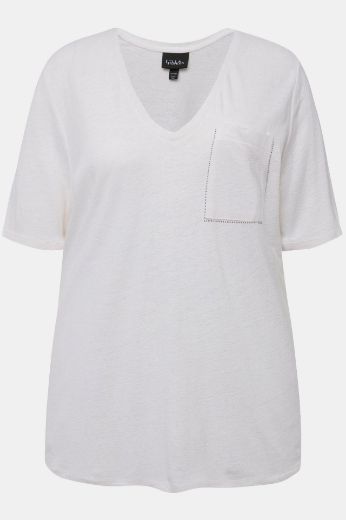 Plus size veliki brojevi Majica kratkih rukava V izreza za punije