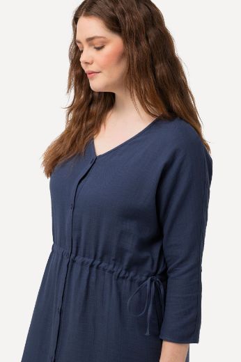 Plus size veliki brojevi Haljina s 3/4 rukavima V izreza za punije