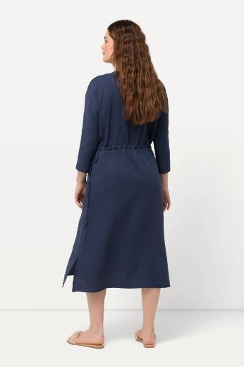 Plus size veliki brojevi Haljina s 3/4 rukavima V izreza za punije