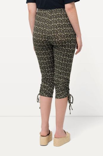 Plus size veliki brojevi Tajice Capri s bočnim vezanjem na nogavicama za punije