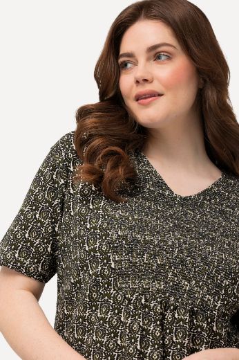 Plus size veliki brojevi Tunika kratkih rukava V izreza za punije