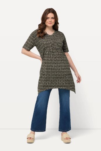 Plus size veliki brojevi Tunika kratkih rukava V izreza za punije