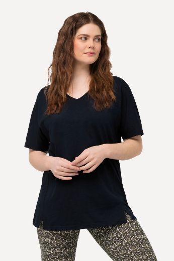 Plus size veliki brojevi Majica kratkih rukava V izreza za punije
