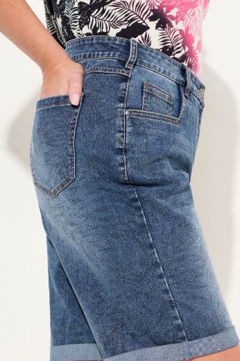 Plus size veliki brojevi Bermude s printom palme za punije