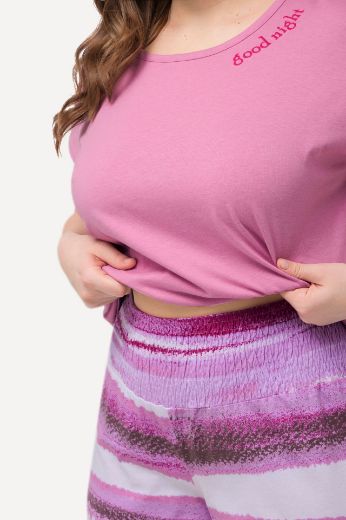 Plus size veliki brojevi Pidžama pamučna kratkih rukava za punije