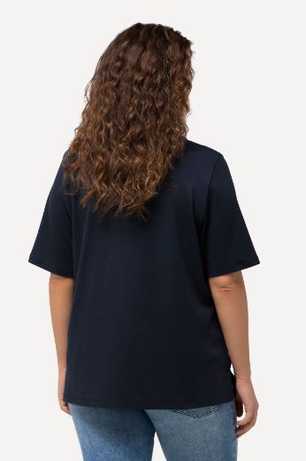 Plus size veliki brojevi Majica kratkih rukava s ukrasnim izrezom na vezanje za punije