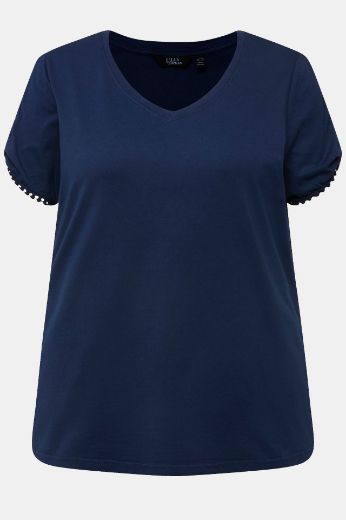 Plus size veliki brojevi Majica kratkih rukava V izreza za punije