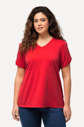Plus size veliki brojevi Majica kratkih rukava V izreza za punije