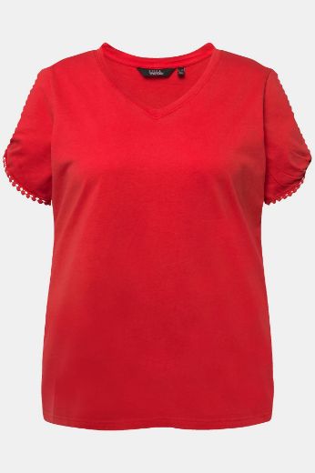 Plus size veliki brojevi Majica kratkih rukava V izreza za punije