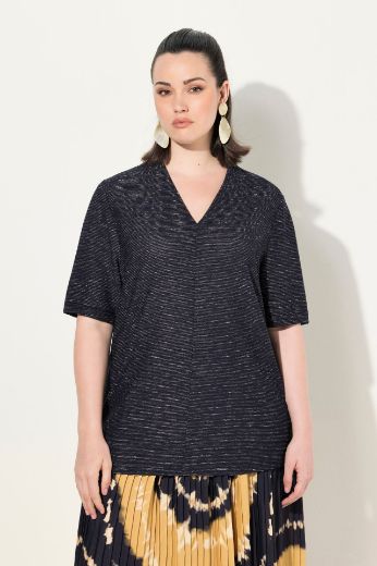Plus size veliki brojevi Majica kratkih rukava V izreza za punije
