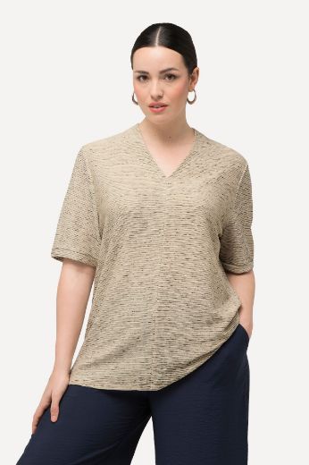 Plus size veliki brojevi Majica kratkih rukava V izreza za punije