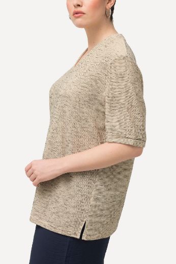 Plus size veliki brojevi Majica kratkih rukava V izreza za punije