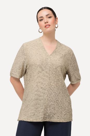 Plus size veliki brojevi Majica kratkih rukava V izreza za punije