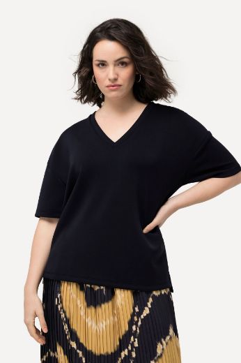 Plus size veliki brojevi Majica kratkih rukava V izreza za punije