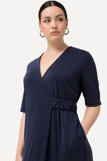 Plus size veliki brojevi Haljina kratkih rukava V izreza za punije