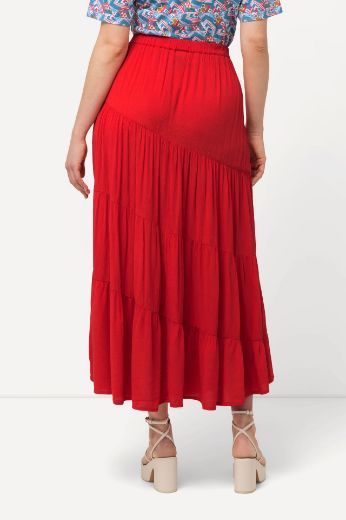 Plus size veliki brojevi Suknja elastičnog struka na volane za punije