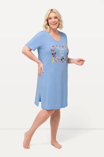 Plus size veliki brojevi Spavaćica kratkih rukava V izreza za punije
