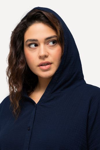 Plus size veliki brojevi Bluza s 3/4 rukavima i kapuljačom za punije