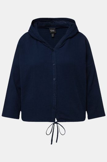 Plus size veliki brojevi Bluza s 3/4 rukavima i kapuljačom za punije