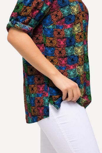 Plus size veliki brojevi Bluza s 3/4 rukavima A kroja za punije