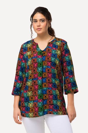 Plus size veliki brojevi Bluza s 3/4 rukavima A kroja za punije