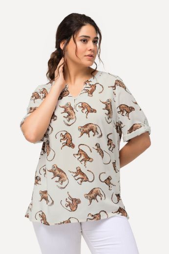 Plus size veliki brojevi Bluza s 3/4 rukavima A kroja za punije