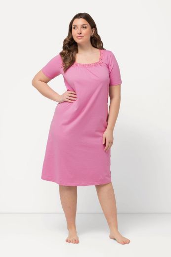 Plus size veliki brojevi Spavaćica kratkih rukava četvrtastog izreza za punije