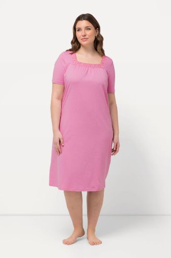 Plus size veliki brojevi Spavaćica kratkih rukava četvrtastog izreza za punije