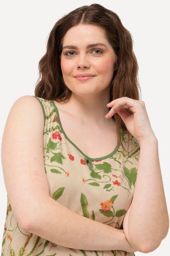 Plus size veliki brojevi Pidžama gornji dio bez rukava s cvijetnim uzorkom za punije