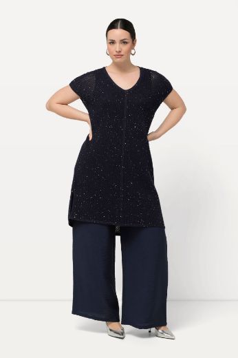 Plus size veliki brojevi Pulover kratkih rukava duži model za punije