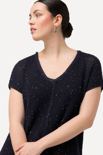 Plus size veliki brojevi Pulover kratkih rukava duži model za punije