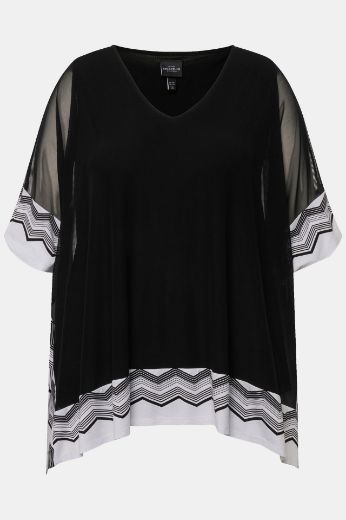 Plus size veliki brojevi Bluza kratkih rukava V izreza za punije
