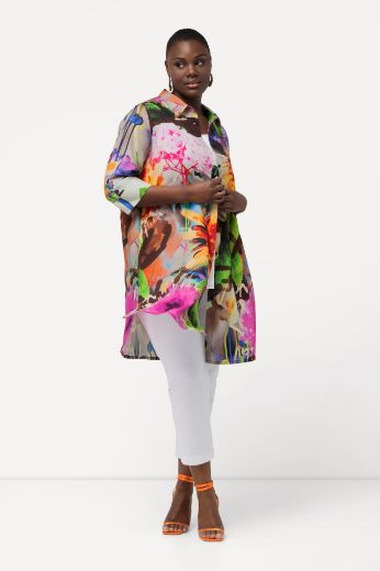 Plus size veliki brojevi Tunika s 3/4 rukavima duži model za punije