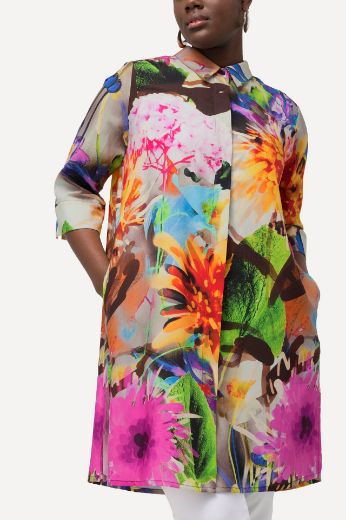 Plus size veliki brojevi Tunika s 3/4 rukavima duži model za punije