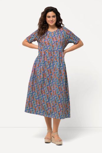 Plus size veliki brojevi Haljina kratkih rukava A kroja za punije