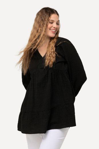 Plus size veliki brojevi Tunika dugih rukava V izreza za punije