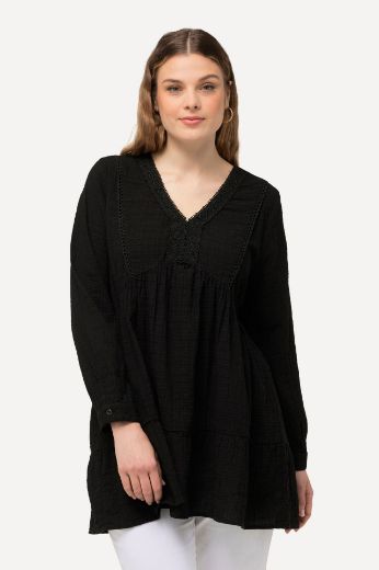 Plus size veliki brojevi Tunika dugih rukava V izreza za punije
