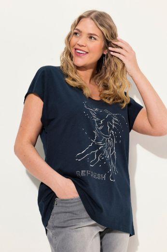 Plus size veliki brojevi Majica kratkih rukava okruglog izreza za punije