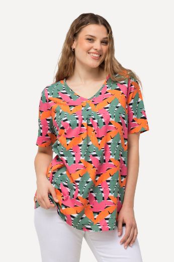 Plus size veliki brojevi Majica kratkih rukava V izreza za punije