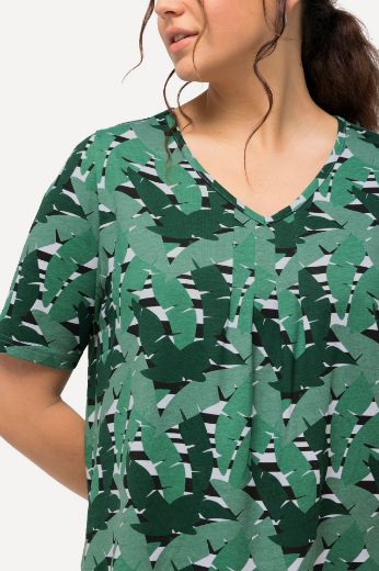 Plus size veliki brojevi Majica kratkih rukava V izreza za punije