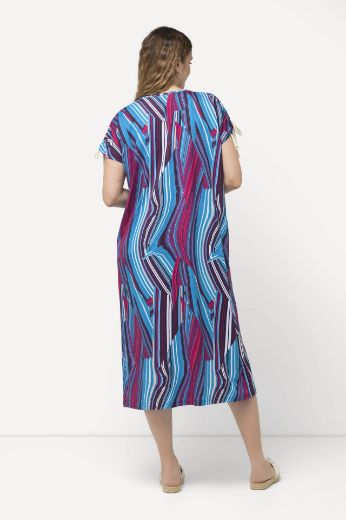 Plus size veliki brojevi Haljina kratkih rukava A kroja V izrez za punije