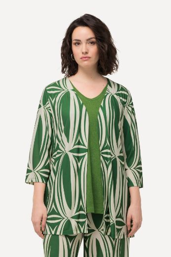 Plus size veliki brojevi Bluza s 3/4 rukavima V izreza za punije