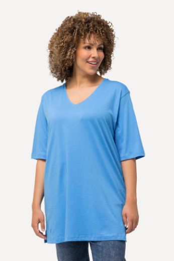 Plus size veliki brojevi Majica V izrez Basic za punije