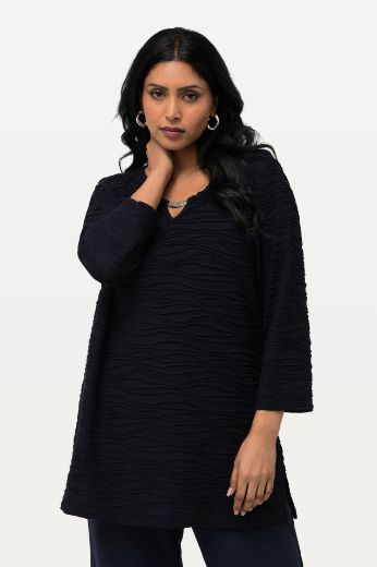 Plus size veliki brojevi Majica s ukrasnim dodatkom na ovratniku za punije