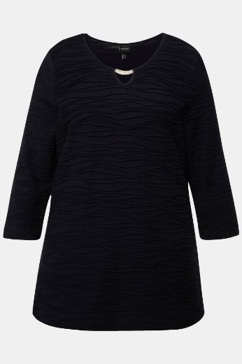 Plus size veliki brojevi Majica s ukrasnim dodatkom na ovratniku za punije